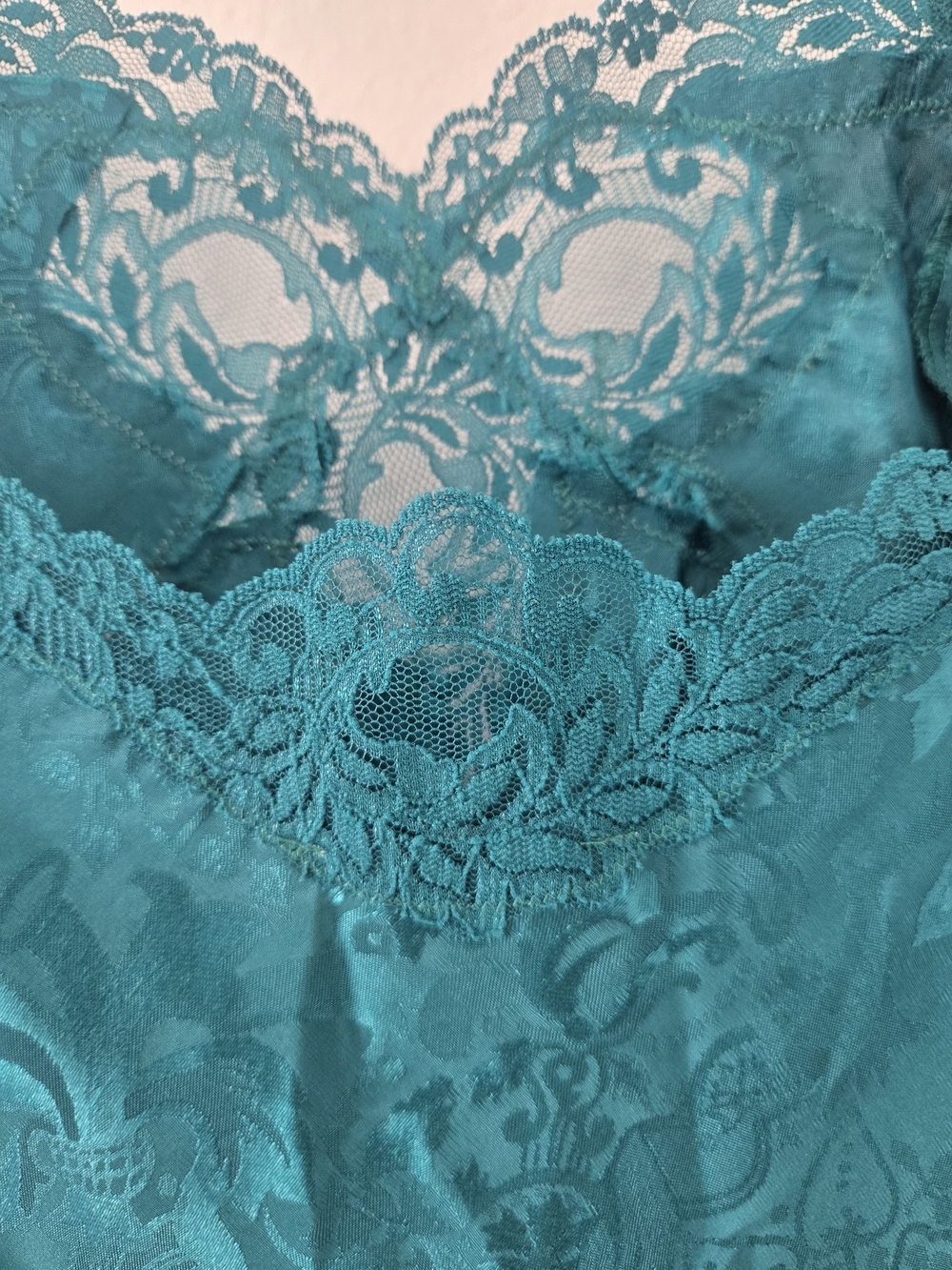 Victoria’s Secret Babydoll Silky Slip Dress Emerald Green Fairy Grunge M Vtg Y2k - Picture 6 of 12